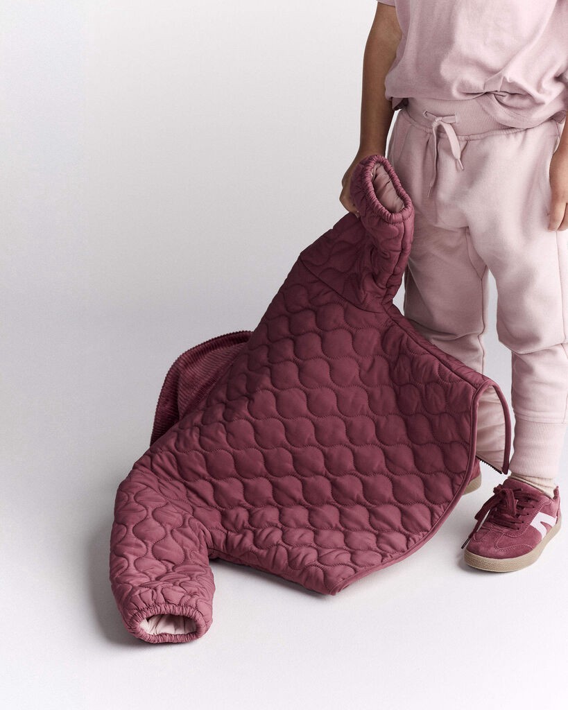 slide 4 of 7, Otteravenue Toddler Girl Quilted Barn Jacket - Burgundy Burgundy 5T, 1 ct