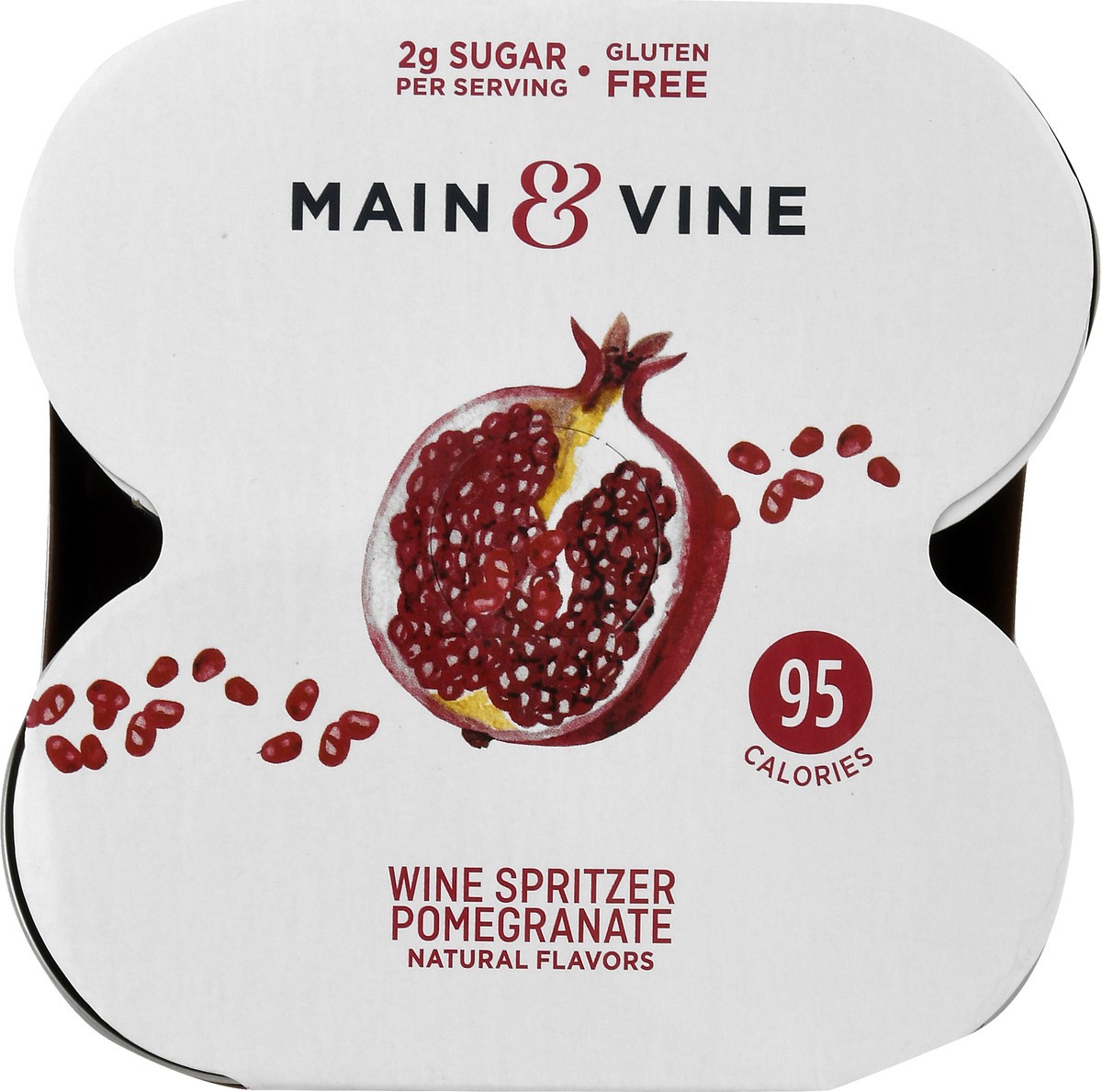 slide 6 of 10, Main & Vine Wine Spritzer, Pomegranate, 4 Pack, 250 ml