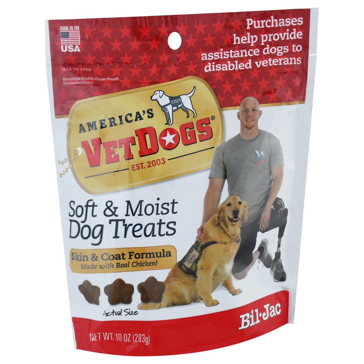 slide 2 of 9, Bil-Jac America's VetDogs Dog Treats 10 oz, 10 oz