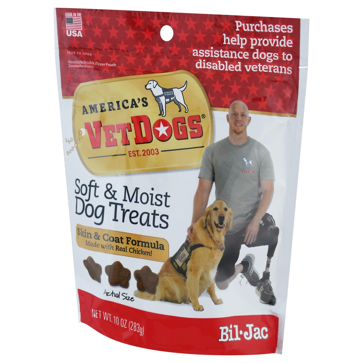 slide 4 of 9, Bil-Jac America's VetDogs Dog Treats 10 oz, 10 oz