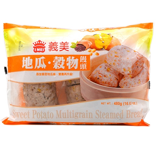 slide 1 of 1, I Mei Sweet Potato Multigrain Steamed Bread, 480 gram