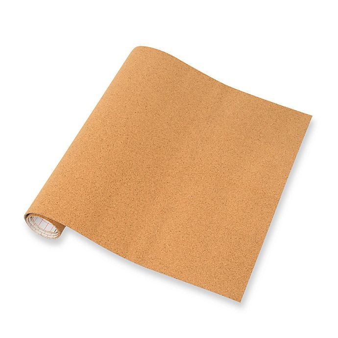 slide 1 of 1, Con-Tact Self-Adhesive Natural Cork Liner, 18 in x 4 ft