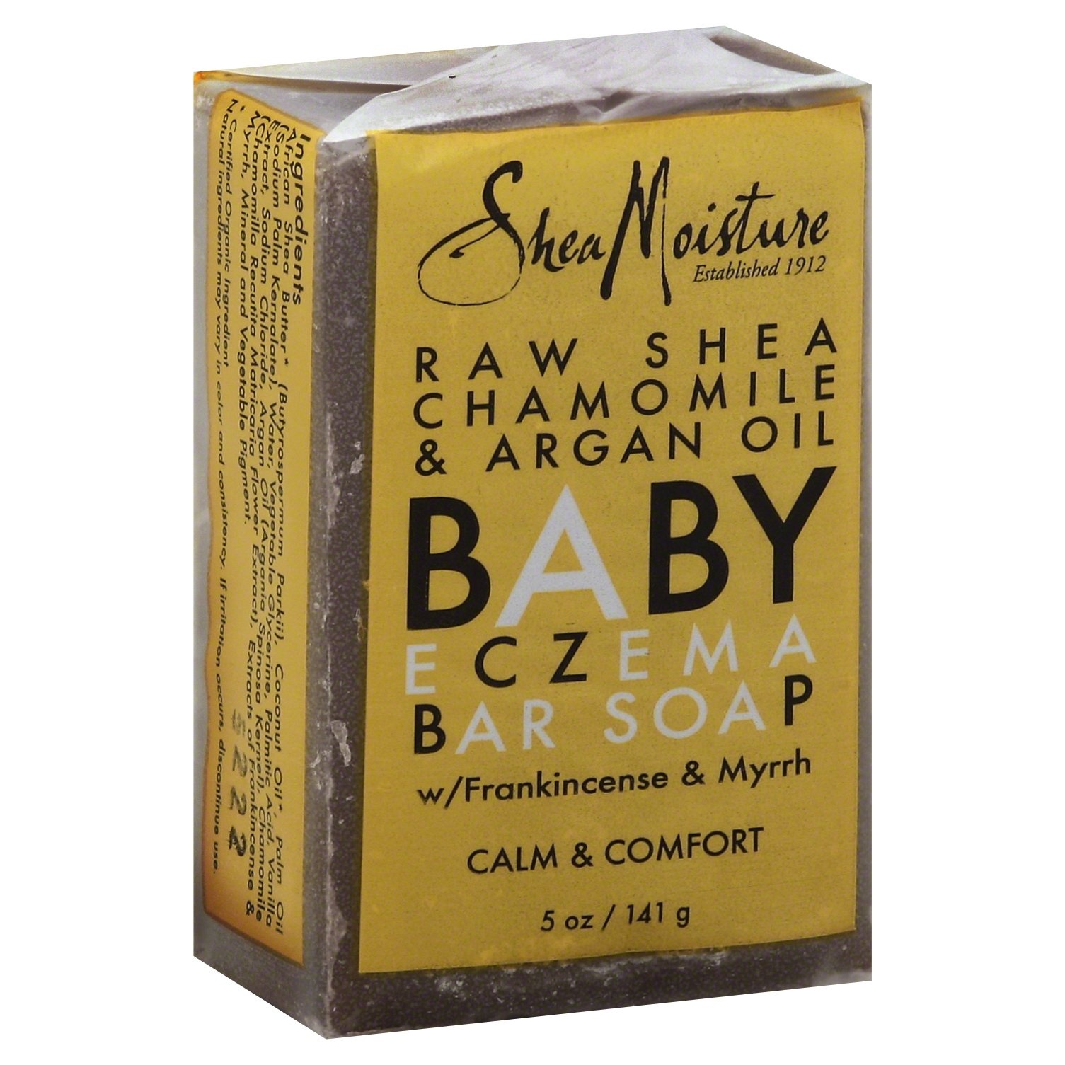 slide 1 of 1, SheaMoisture Raw Shea Chamomile & Argan Oil Baby Eczema Bar Soap, 5 oz