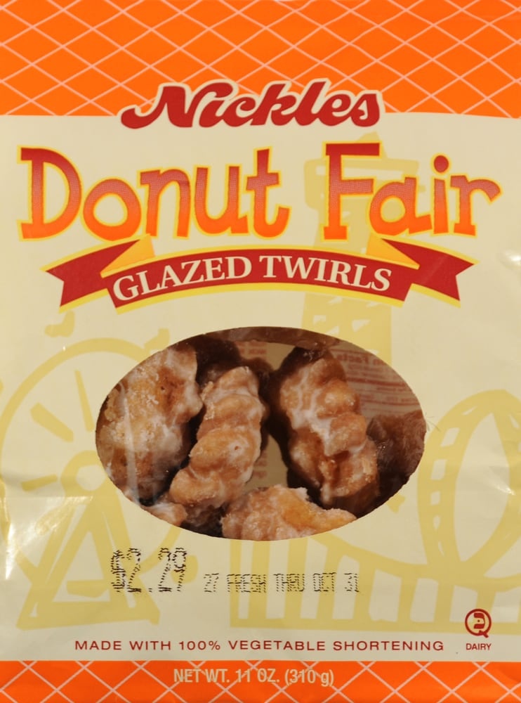 slide 1 of 1, Nickles Bakery Nickles Donut Fair Glazed Twirls, 15 ct
