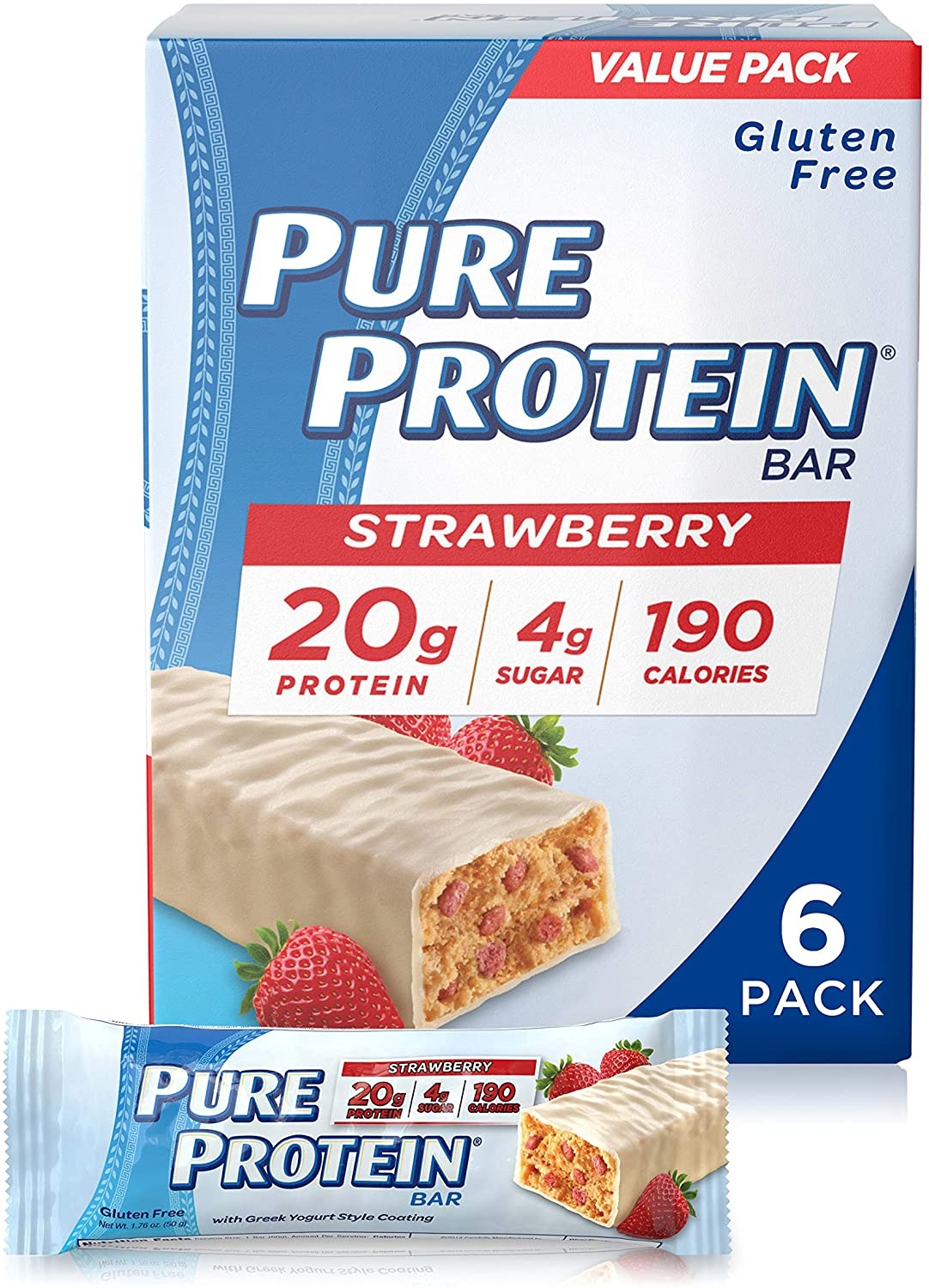 slide 1 of 1, Pure Protein Strawberry Greek Yogurt Bar, 1.76 oz