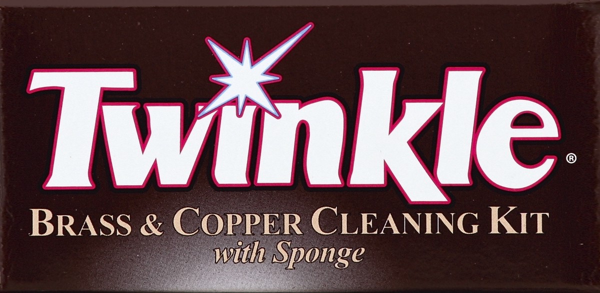 slide 4 of 5, Twinkle Brass & Copper Cleaning Kit, with Sponge, 4.375 oz