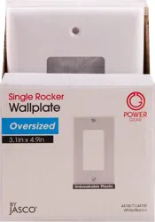 Power Gear Single Rocker Wallplate