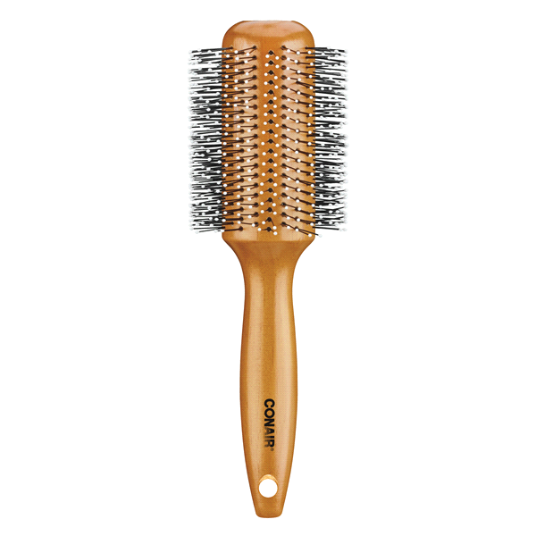 slide 1 of 1, Conair Wood Detangling Large Round Brush, 1 ct