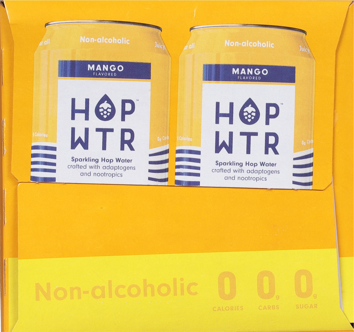 slide 5 of 9, Hop Wtr Non-Alcoholic Mango Flavored Sparkling Hop Water 6 - 12 oz Cans, 6 ct; 12 fl oz