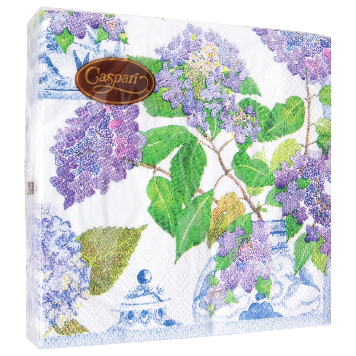 slide 3 of 9, Caspari Triple-Ply Hydrangeas and Porcelain Napkins 20 ea, 20 ct