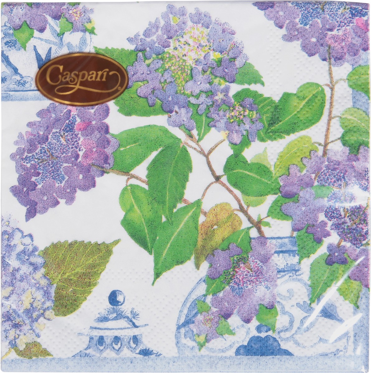 slide 7 of 9, Caspari Triple-Ply Hydrangeas and Porcelain Napkins 20 ea, 20 ct