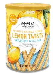 Market District Lemon Twists Wafer Rolls