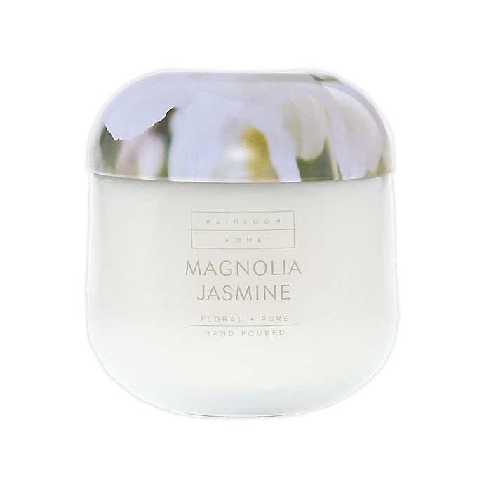 slide 1 of 1, Heirloom Home Magnolia Jasmine Jar Candle with Metal Lid, 14 oz