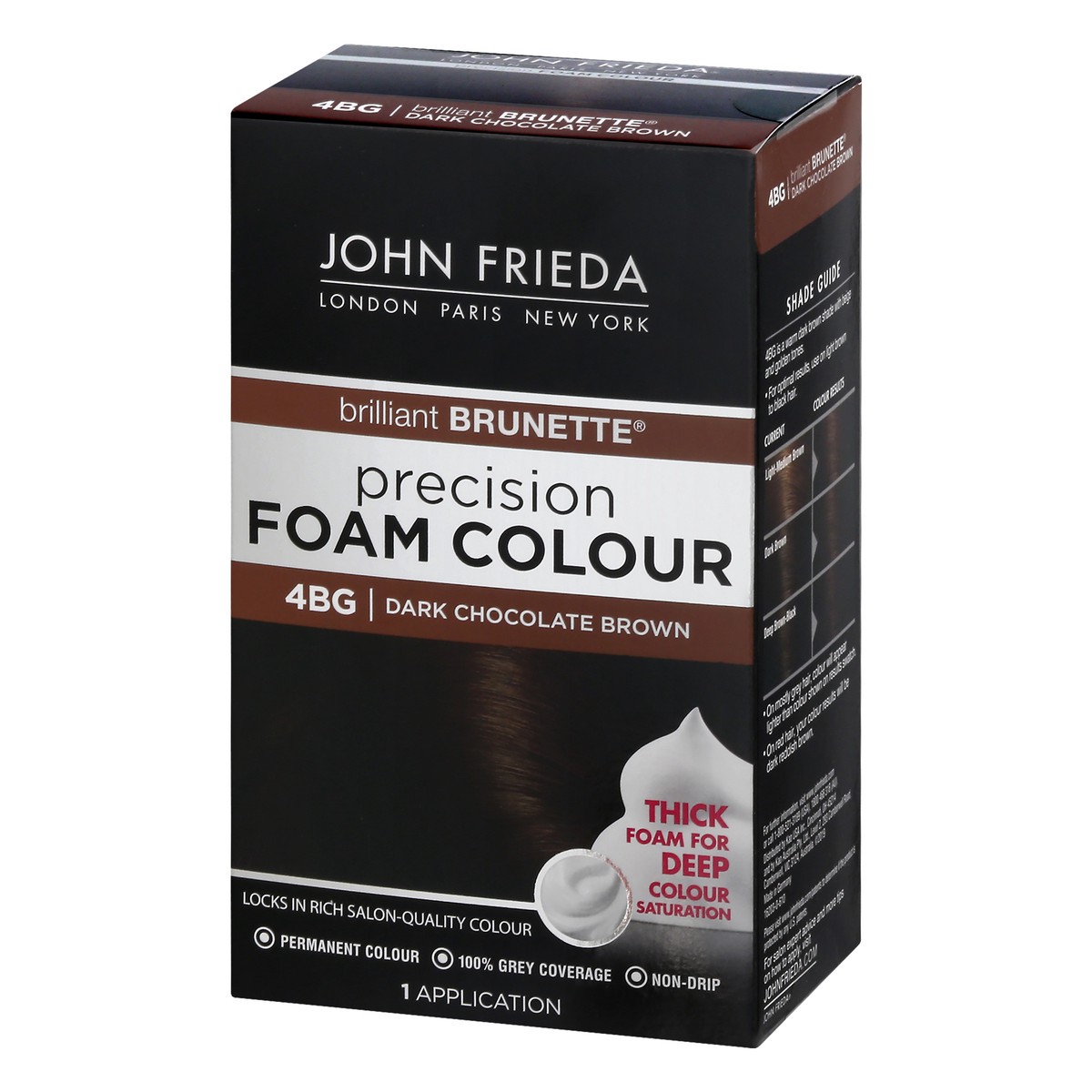 slide 7 of 9, John Frieda Brilliant Brunette Dark Chocolate Brown 4BG Precision Foam Colour 6 Pieces 1 ea, 1 ct