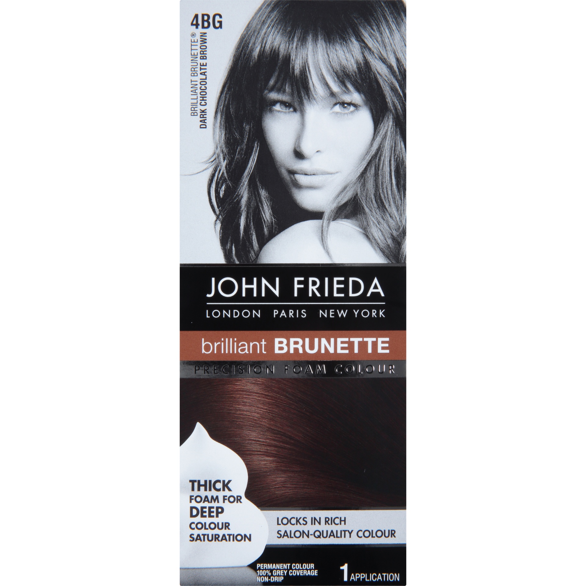 John Frieda Precision Foam Colour Brilliant Brunette - 4BG Dark ...