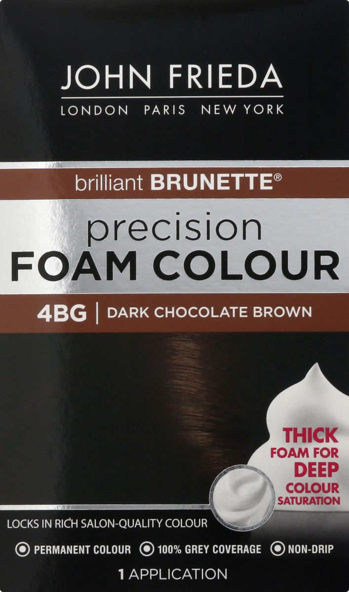 slide 6 of 9, John Frieda Brilliant Brunette Dark Chocolate Brown 4BG Precision Foam Colour 6 Pieces 1 ea, 1 ct