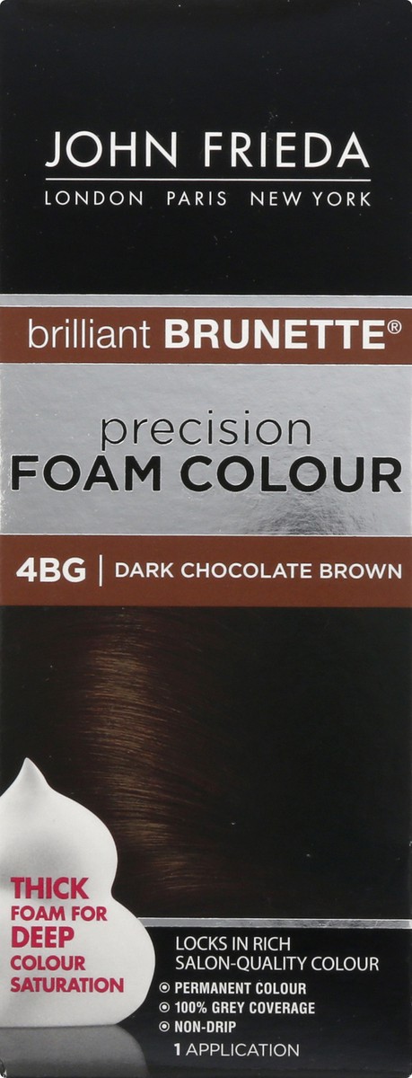 slide 3 of 9, John Frieda Brilliant Brunette Dark Chocolate Brown 4BG Precision Foam Colour 6 Pieces 1 ea, 1 ct