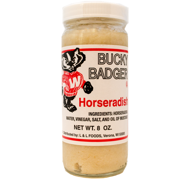 slide 1 of 1, Bucky Badger Mild Horseradish, 8 oz
