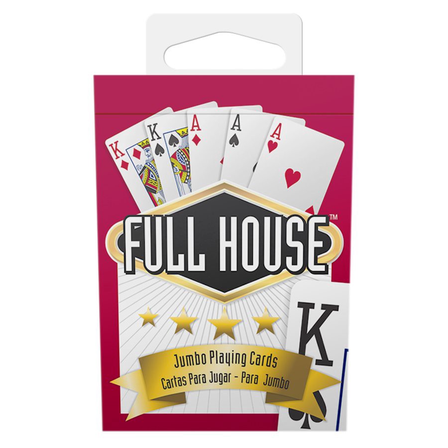 slide 1 of 1, Full House Jumbo Playing Cards, 1 ct