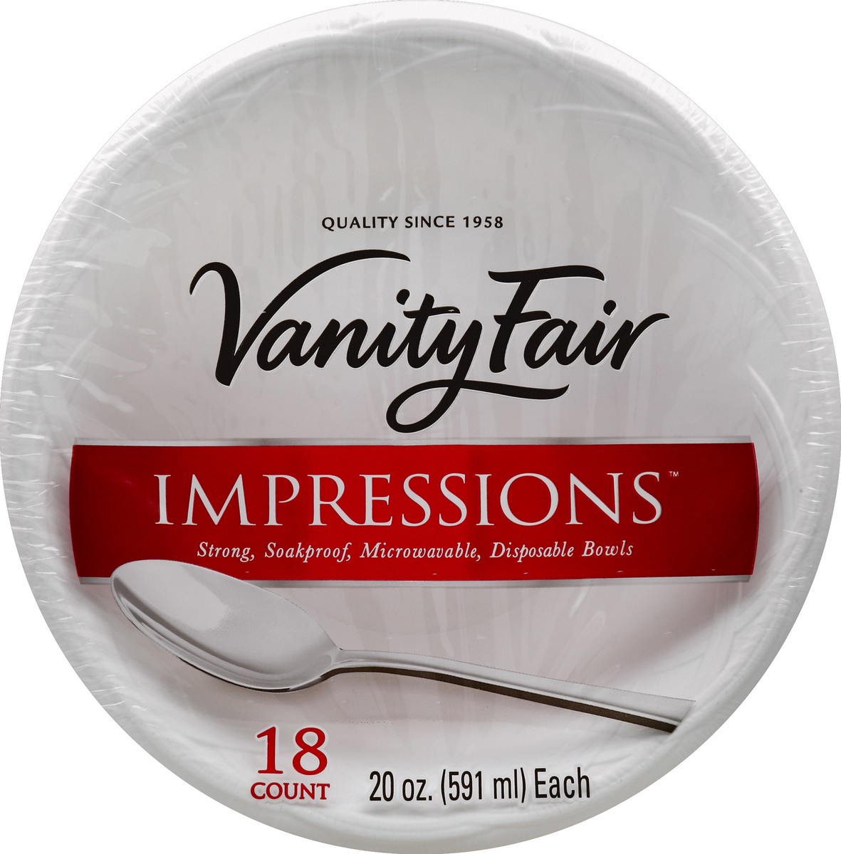 slide 3 of 3, Vanity Fair Impressions Disposable Bowls, 18 ct