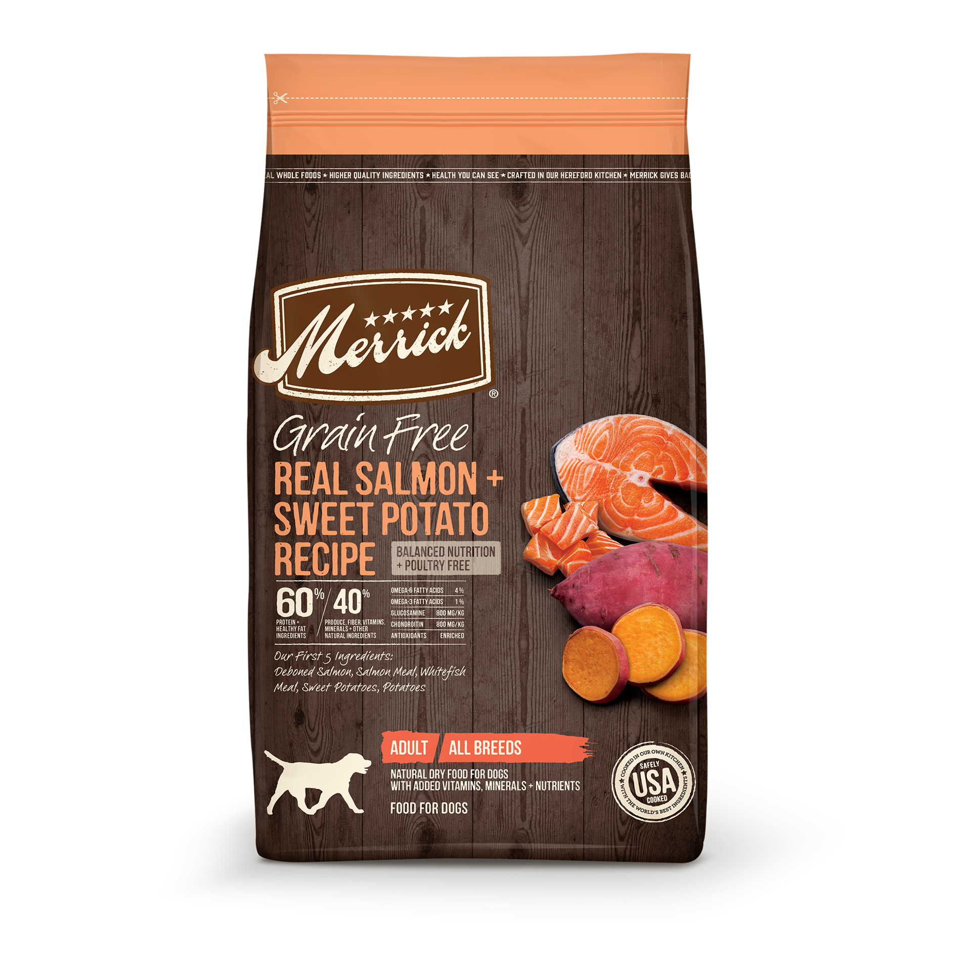 Merrick Premium Grain Free Dry Adult Dog Food, Wholesome and Natural ...