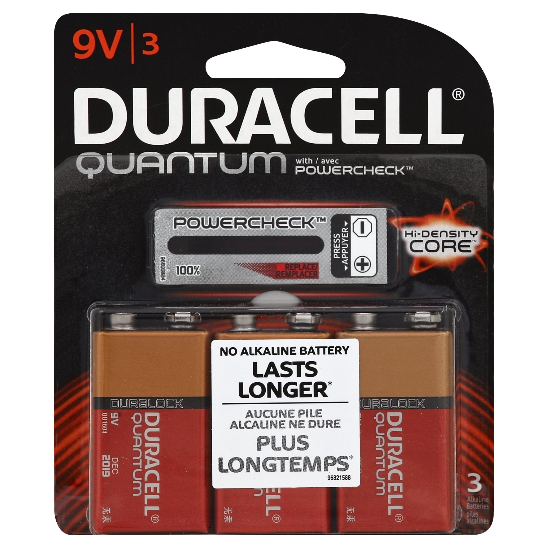 slide 1 of 3, Duracell Quantum 9-Volt Batteries, 3 ct