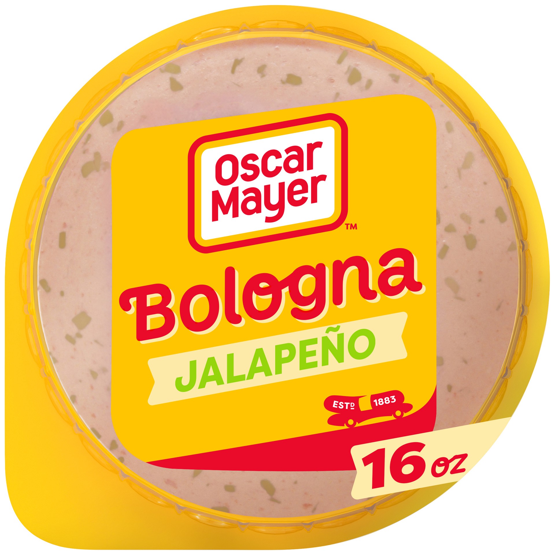 slide 1 of 2, Oscar Mayer Jalapeno Bologna made with Chicken & Pork, Beef Added Sliced Lunch Meat, 16 oz. Pack, 16 oz