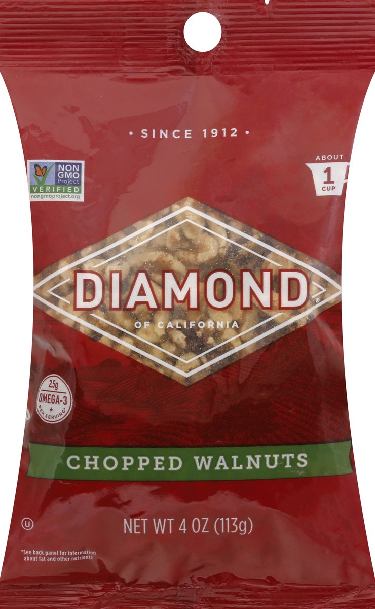 slide 4 of 6, Diamond Nuts Diamond of California Chopped Walnuts 4 oz, 4 oz