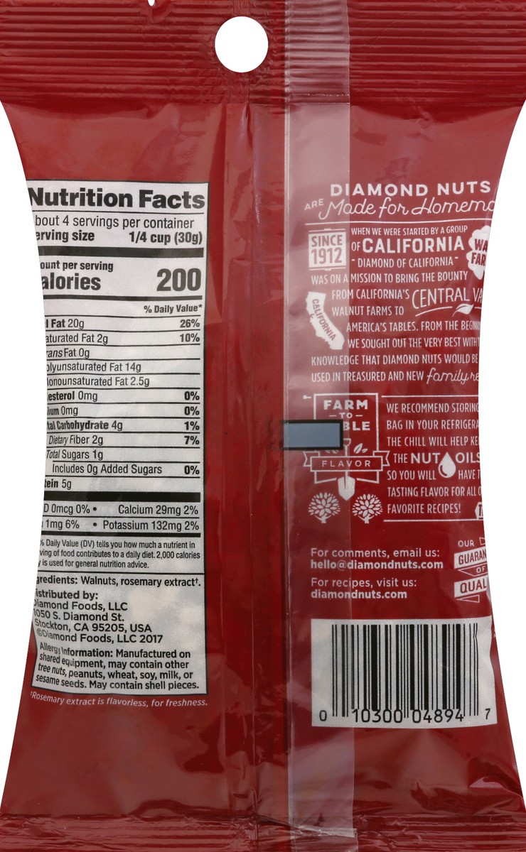 slide 3 of 6, Diamond Nuts Diamond of California Chopped Walnuts 4 oz, 4 oz