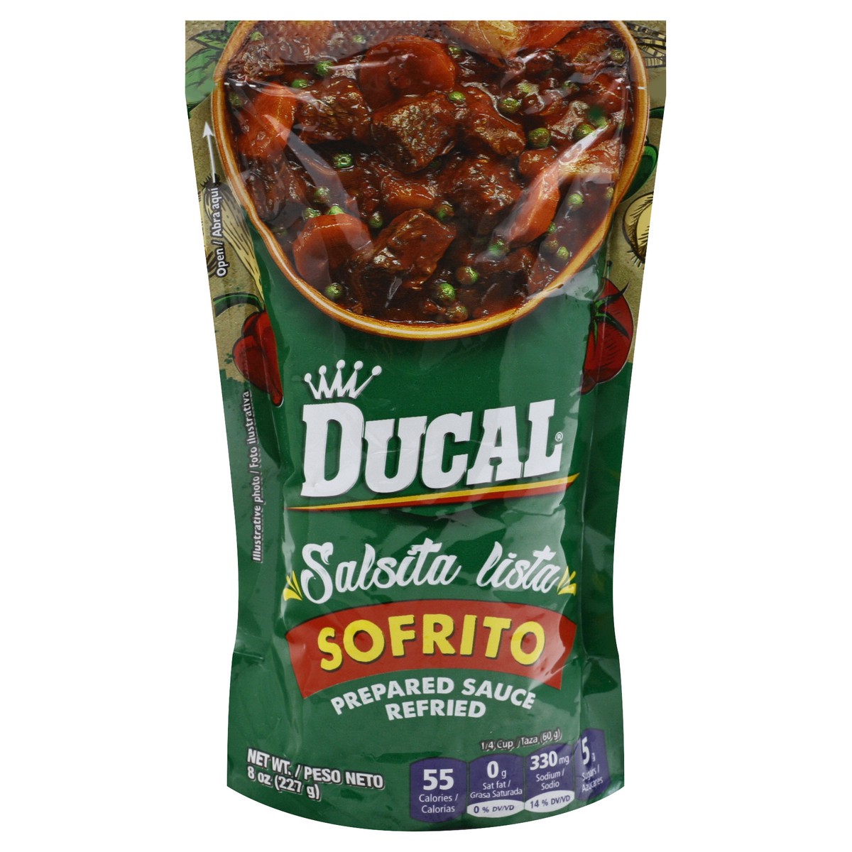 slide 1 of 1, Ducal Salsita Lista Sofrito Frijoles Prepared Sauce Refried Beans, 8 oz