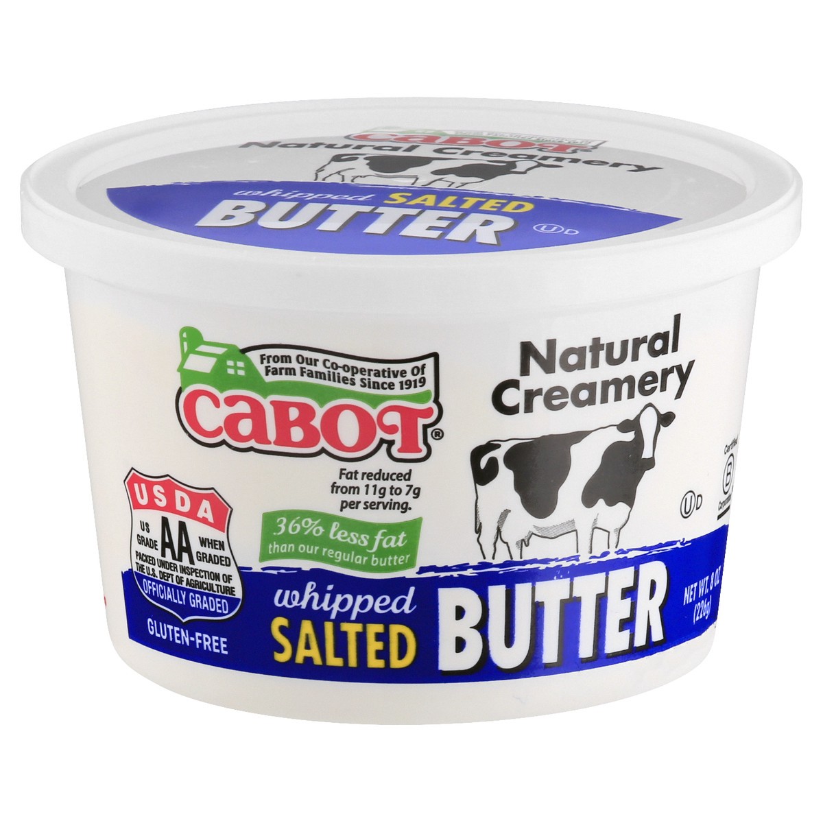 slide 6 of 13, Cabot Butter Whipped Tub Salted, 1 ct