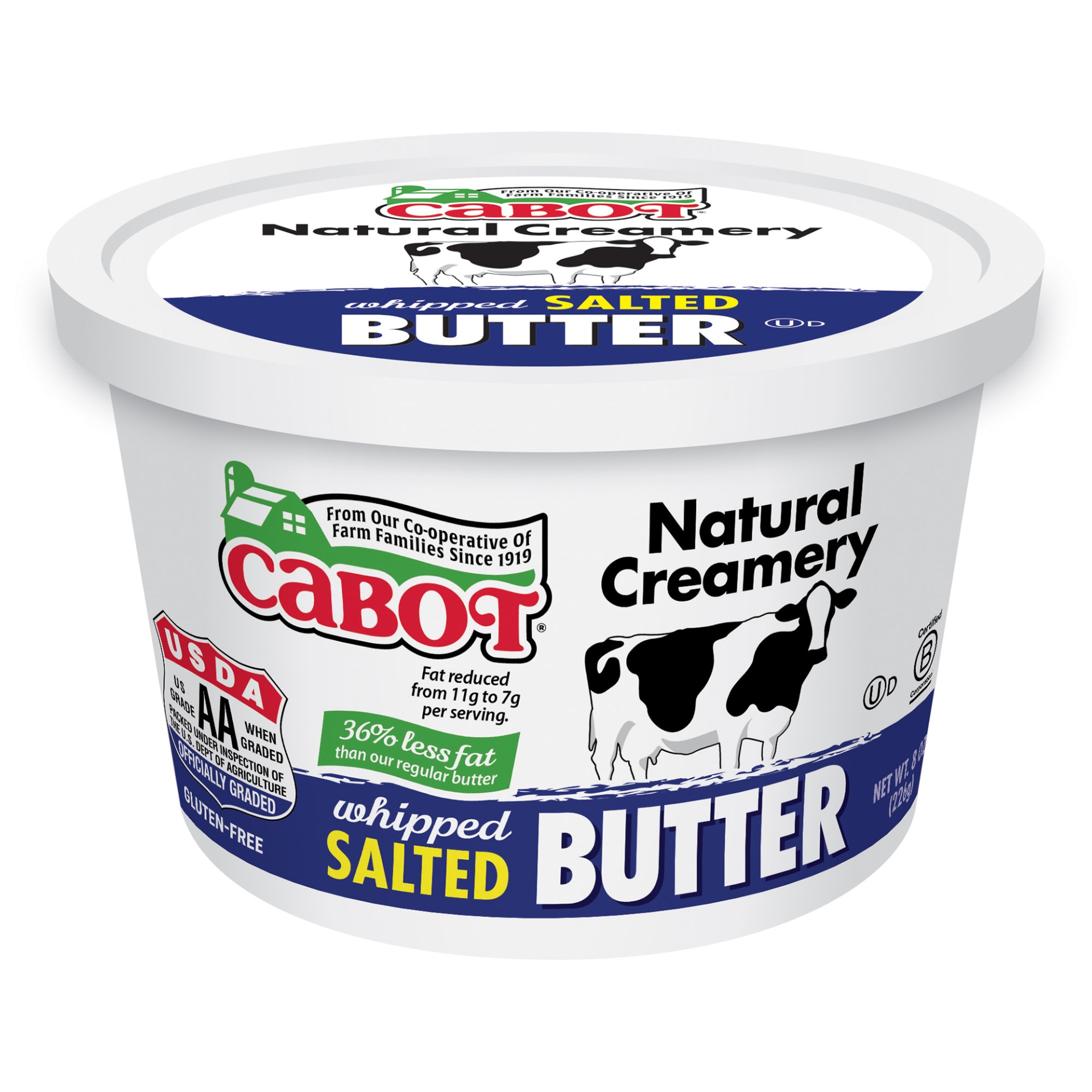 slide 1 of 3, Cabot Salted Whipped Butter, 8 oz