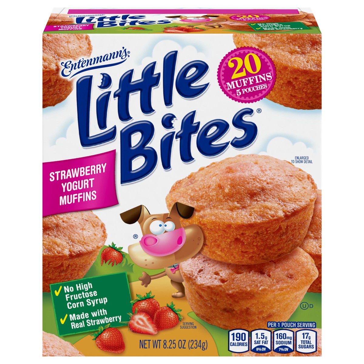 slide 1 of 8, Entenmann's Little Bites Strawberry Yogurt Mini Muffins, 5 ct