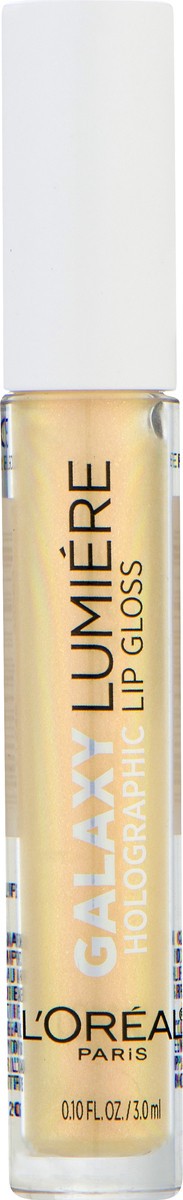 slide 1 of 7, L'Oréal Infallible Galaxy Lumiere Holographic Lip Gloss, Ethereal Gold, 0.1 oz