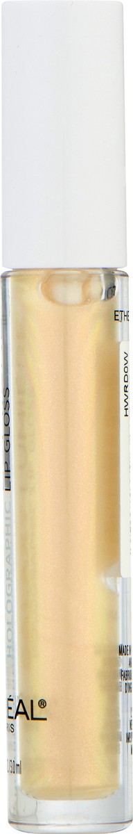 slide 2 of 7, L'Oréal Infallible Galaxy Lumiere Holographic Lip Gloss, Ethereal Gold, 0.1 oz