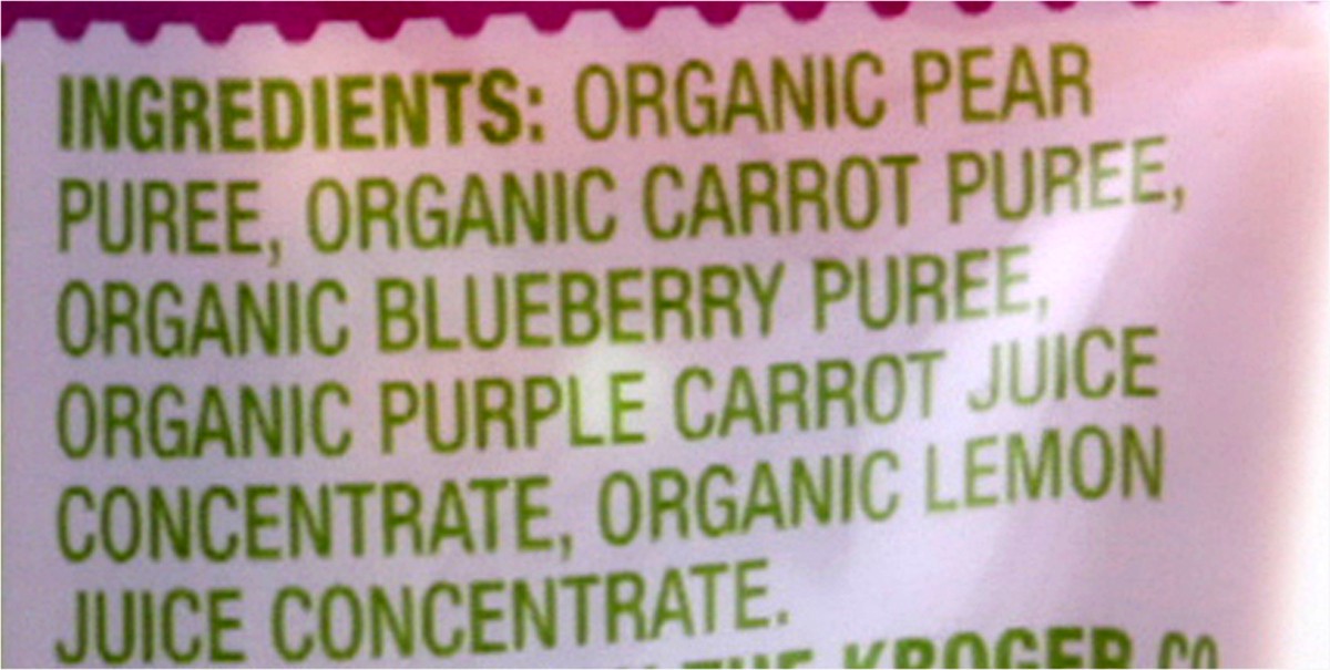 slide 2 of 8, Simple Truth Organic Pear Carrot Blueberry Stage 2 Baby Food Puree, 4 oz