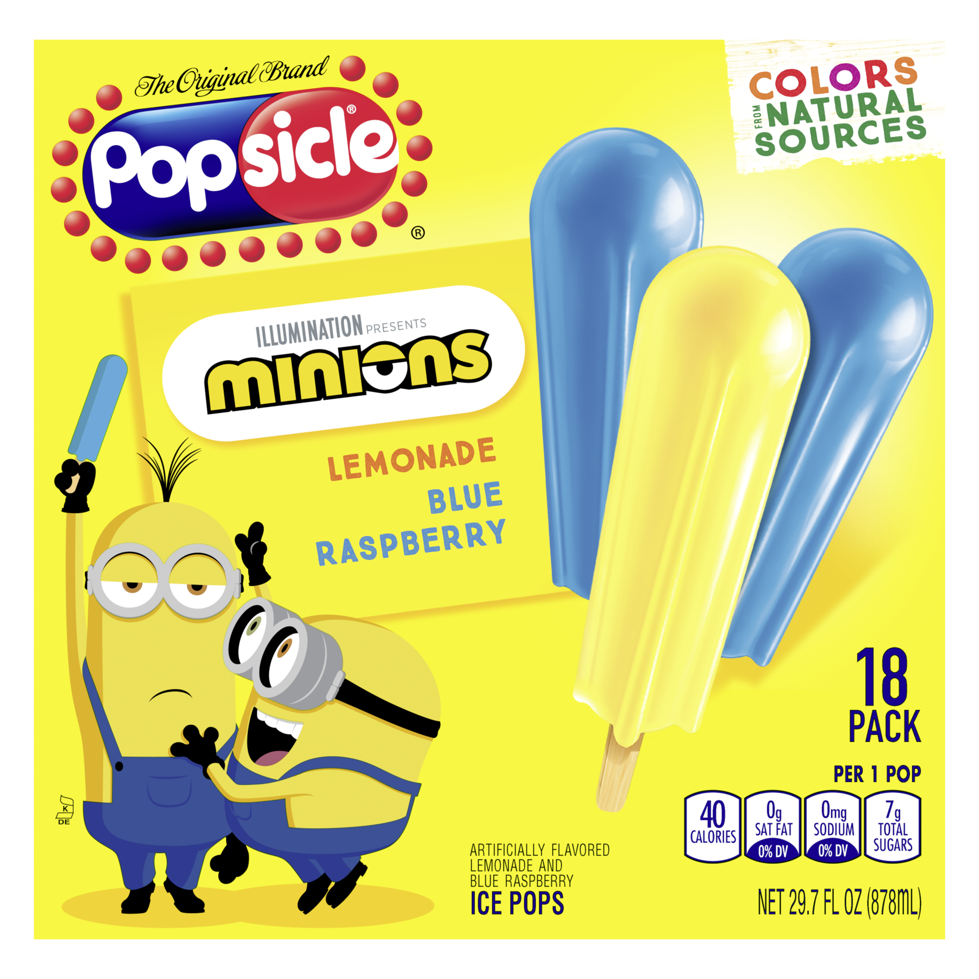 slide 4 of 4, Popsicle Ice Pops Minions, 18 ct, 18 ct