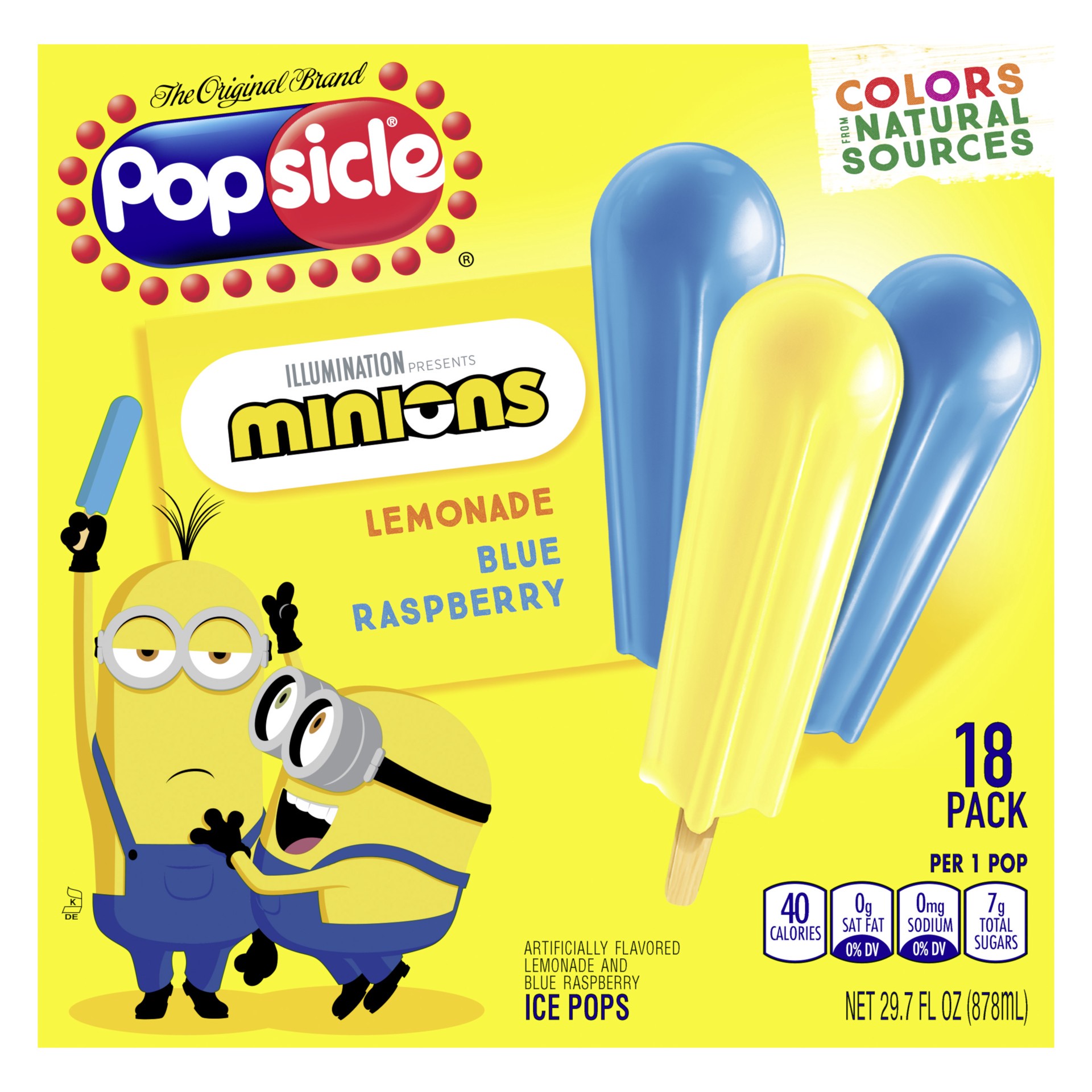 slide 1 of 4, Popsicle Ice Pops Minions, 18 ct, 18 ct