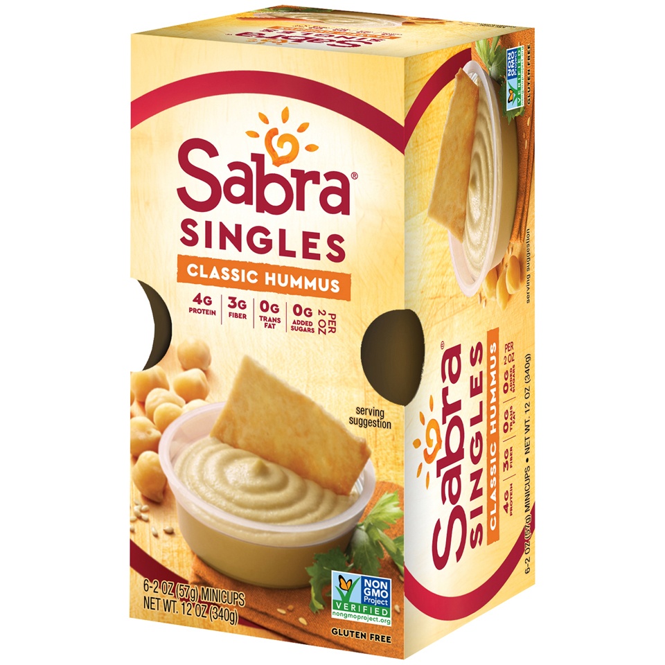slide 3 of 8, Sabra Singles Classic Hummus 2 oz (6 count), 6 ct