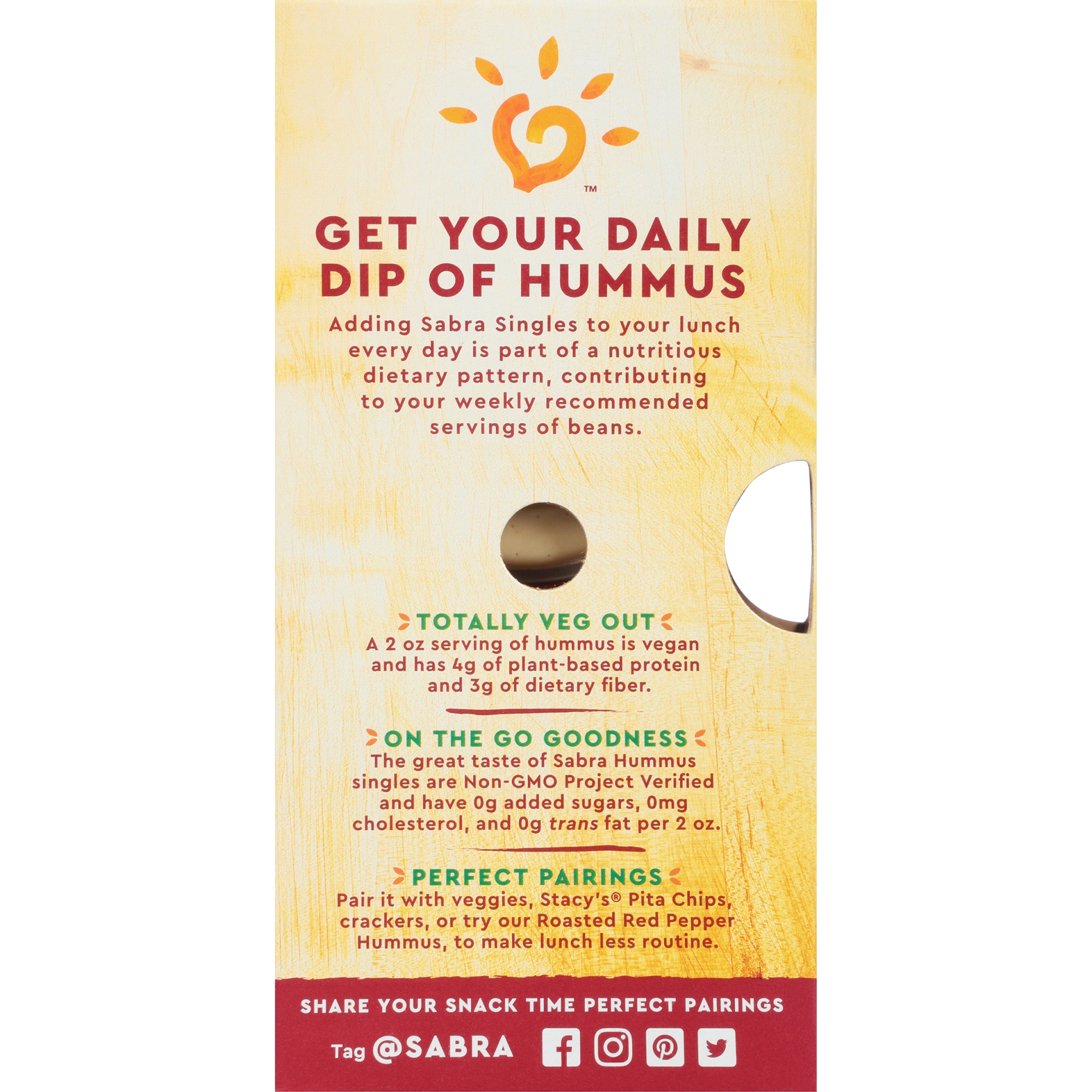 slide 2 of 8, Sabra Singles Classic Hummus 2 oz (6 count), 6 ct