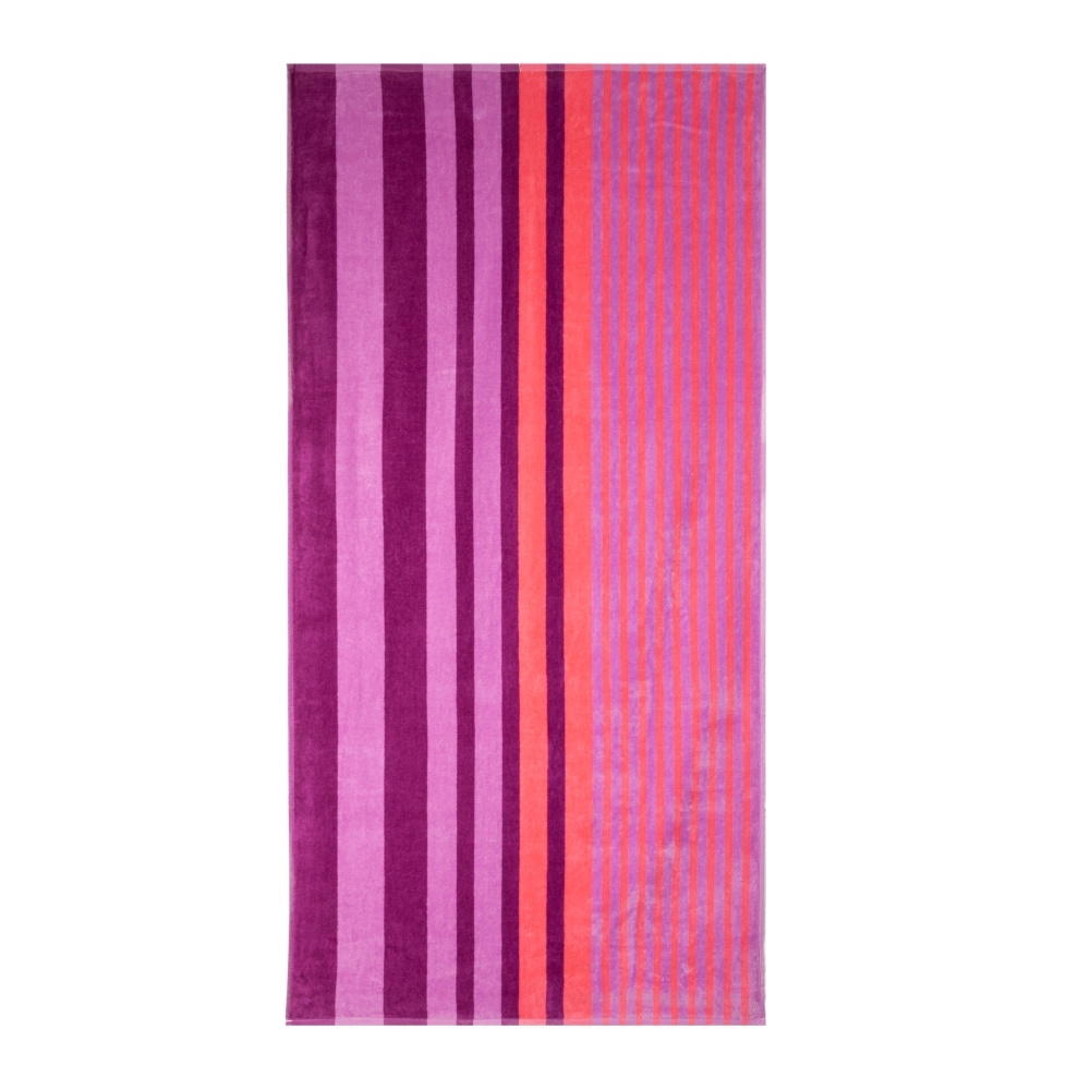 slide 1 of 1, HD Designs Outdoors Bold Striped Beach Towel - Violet, 1 ct