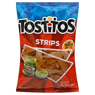 slide 1 of 1, Tostitos Strips Tortilla Chips Original 12 Oz, 12 oz