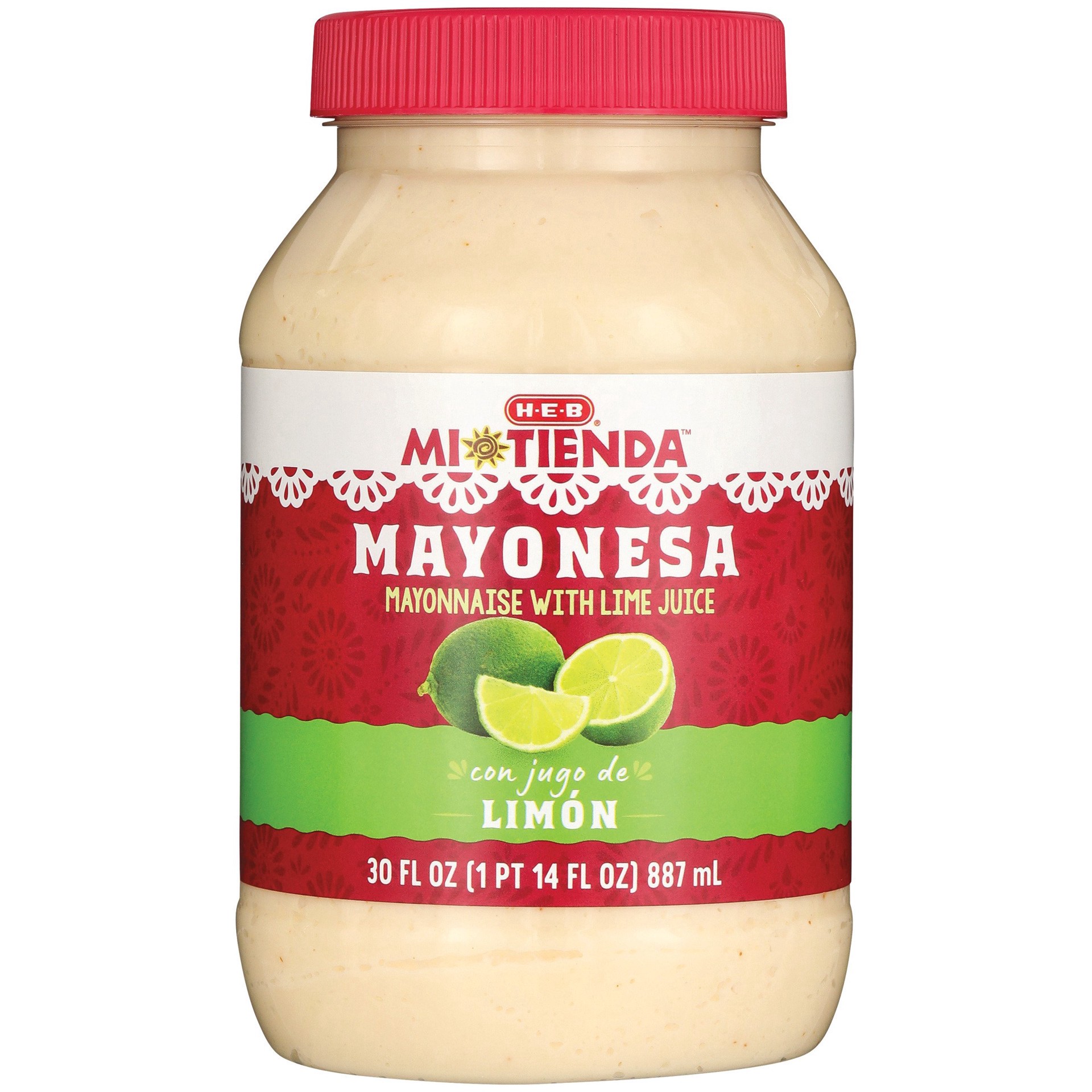 slide 1 of 1, H-E-B Mi Tienda Mayonesa with Lime Juice, 30 oz