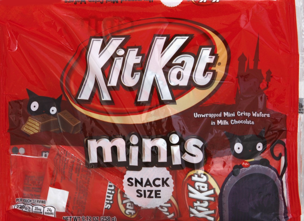 slide 5 of 5, KIT KAT Milk Chocolate Snack Size Minis Candy Bars, 9.1 oz