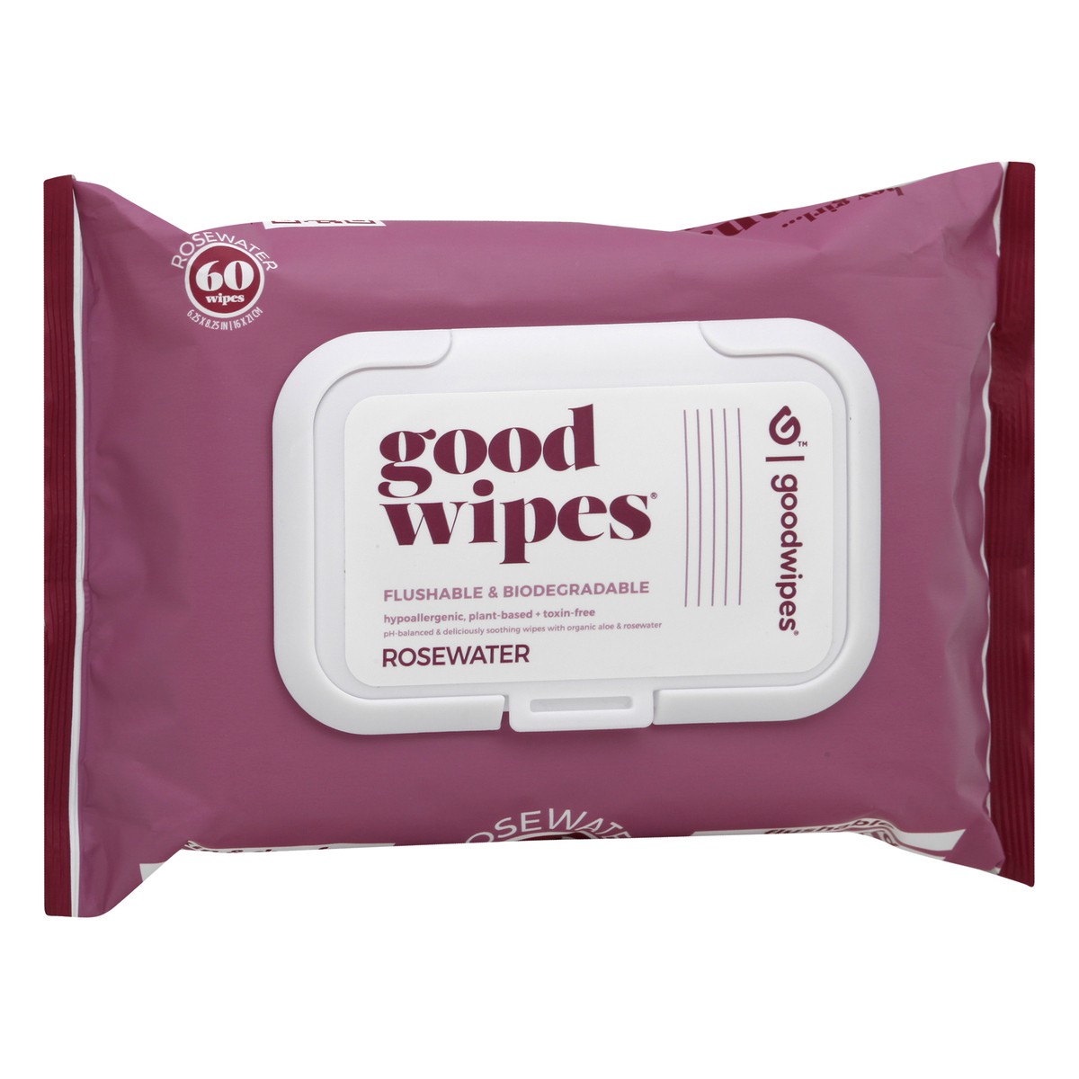 slide 5 of 9, GoodWipes Rosewater Flushable Wipes, 60 ct