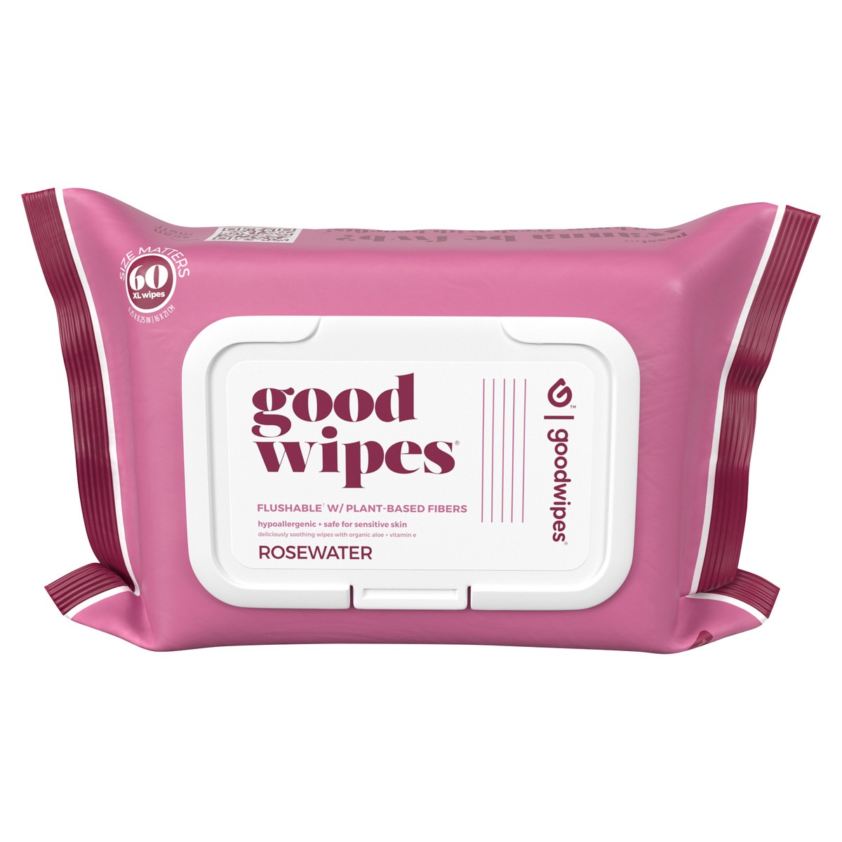 slide 1 of 9, goodwipes Rosewater Flushable Wipes - 60ct, 60 ct