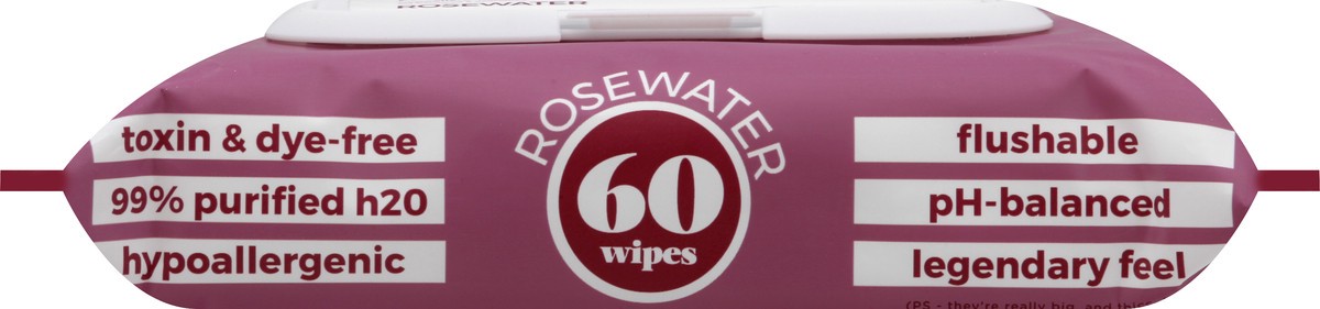 slide 4 of 9, GoodWipes Rosewater Flushable Wipes, 60 ct