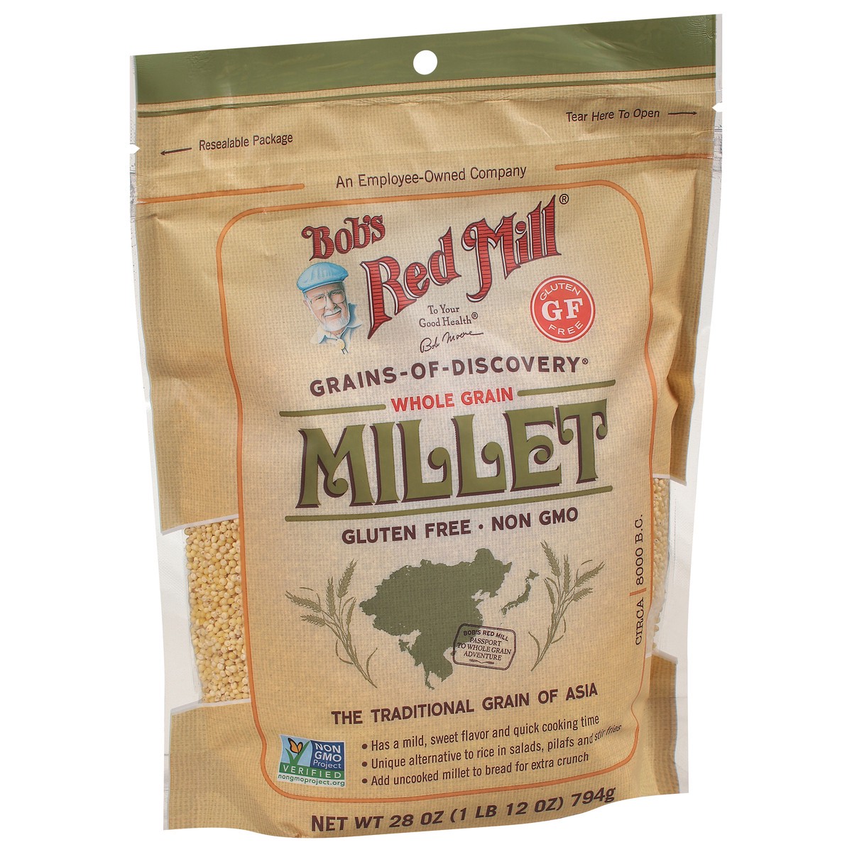 slide 2 of 9, Bob's Red Mill Whole Grain Millet, 28 oz