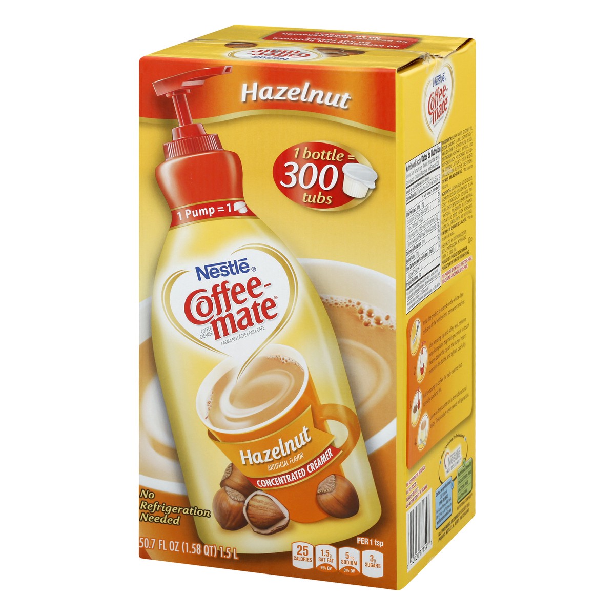 slide 5 of 10, Coffee-Mate Creamer Pump Hazelnut, 1.5 liter