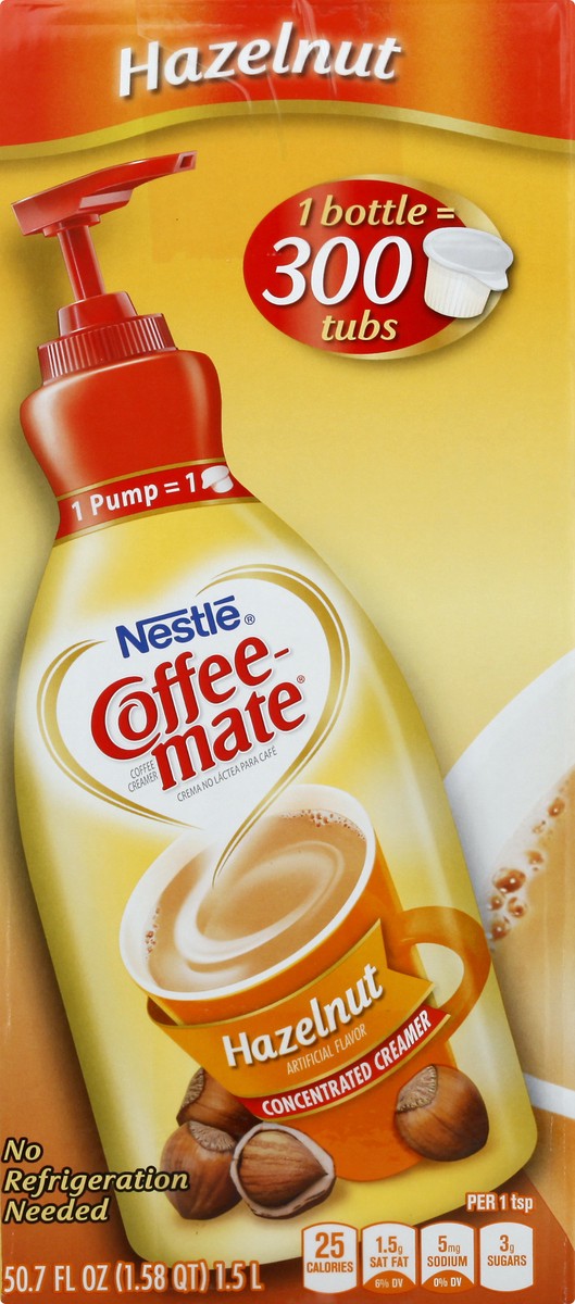 slide 6 of 10, Coffee-Mate Creamer Pump Hazelnut, 1.5 liter